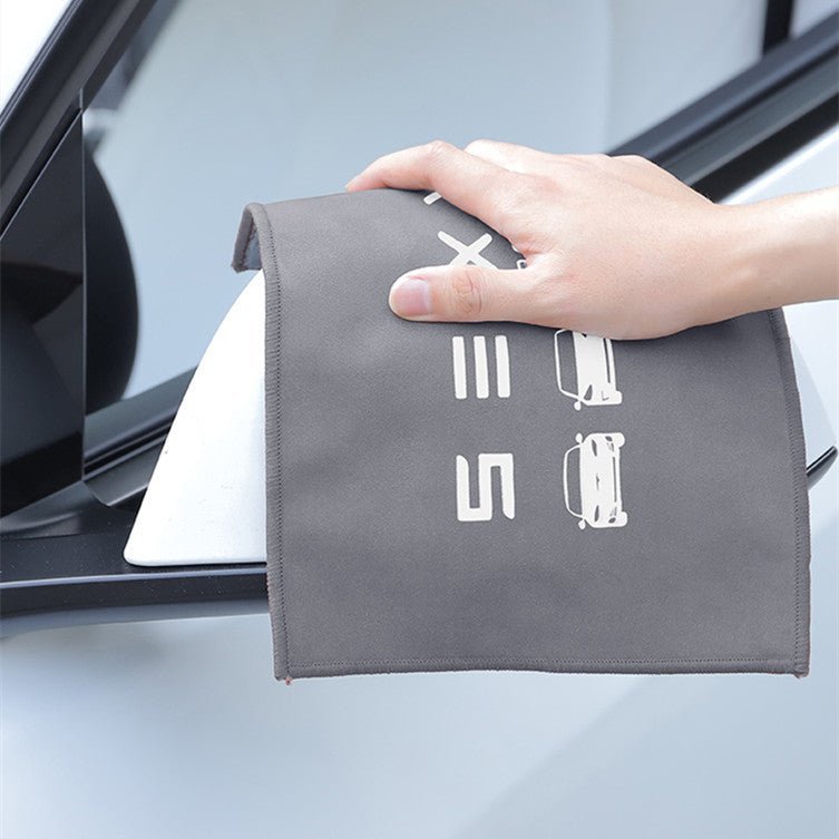 Premium Dual-Sided Car Cleaning Towel | Suede & Coral Velvet | 30×30cm | 3 Colors